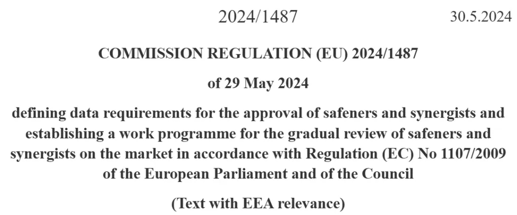 歐盟農藥法規新規